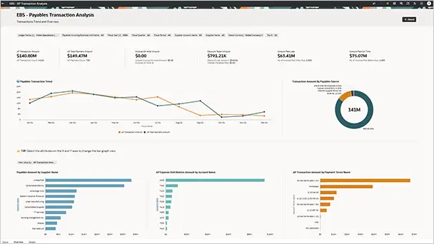 Thumbnail of Payables Transaction Analysis window