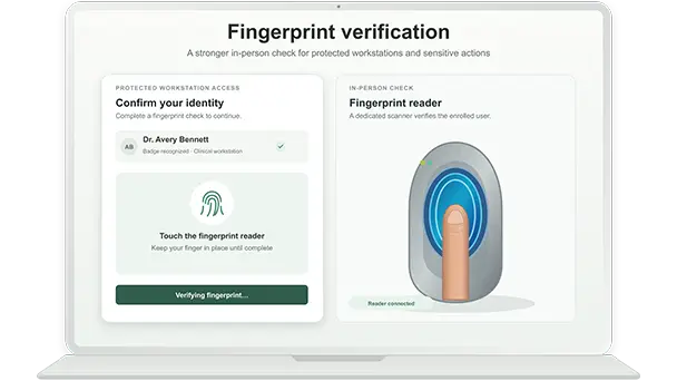 Fingerprint scanners for in-person image