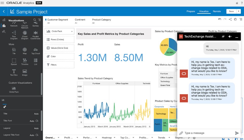 Integrating Digital Assistant in Oracle Analytics Cloud