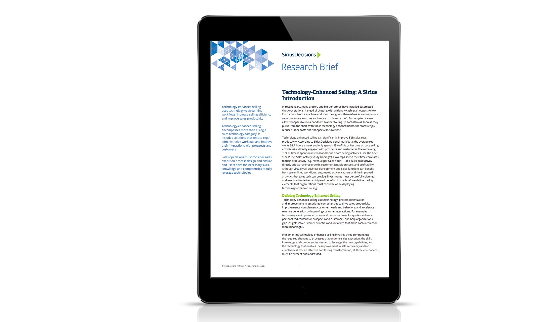 Technology-Enhanced Selling: A Sirius Introduction