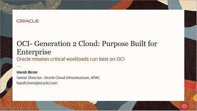 Generation 2 Cloud Infrastructure