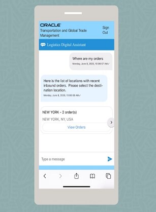 Oracle Logistics Digital Assistant