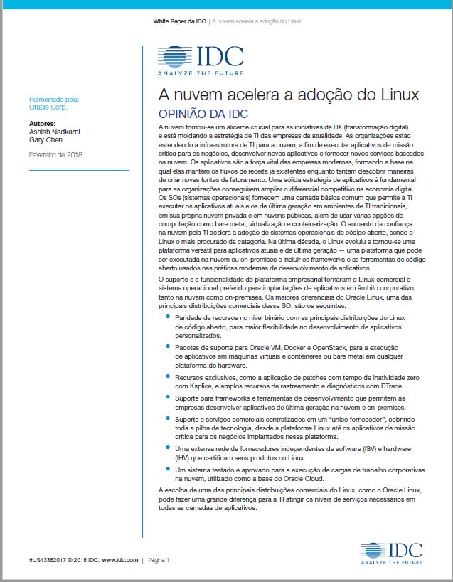 A nuvem acelera a adoção do Linux