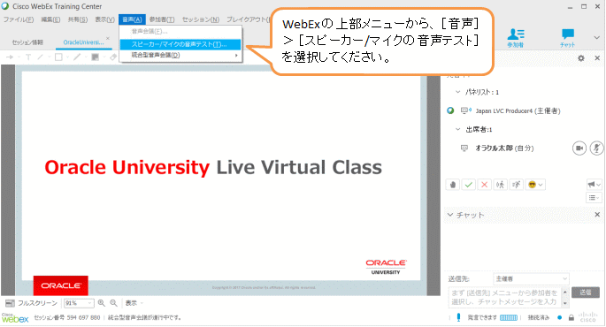 WebEx session画面2