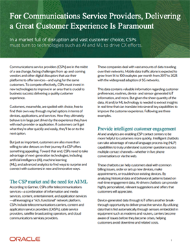 For Communications Service Providers