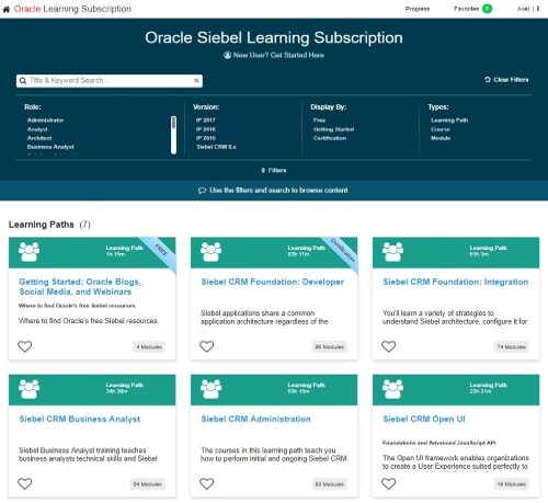 Oracle Siebel Learning Subscription