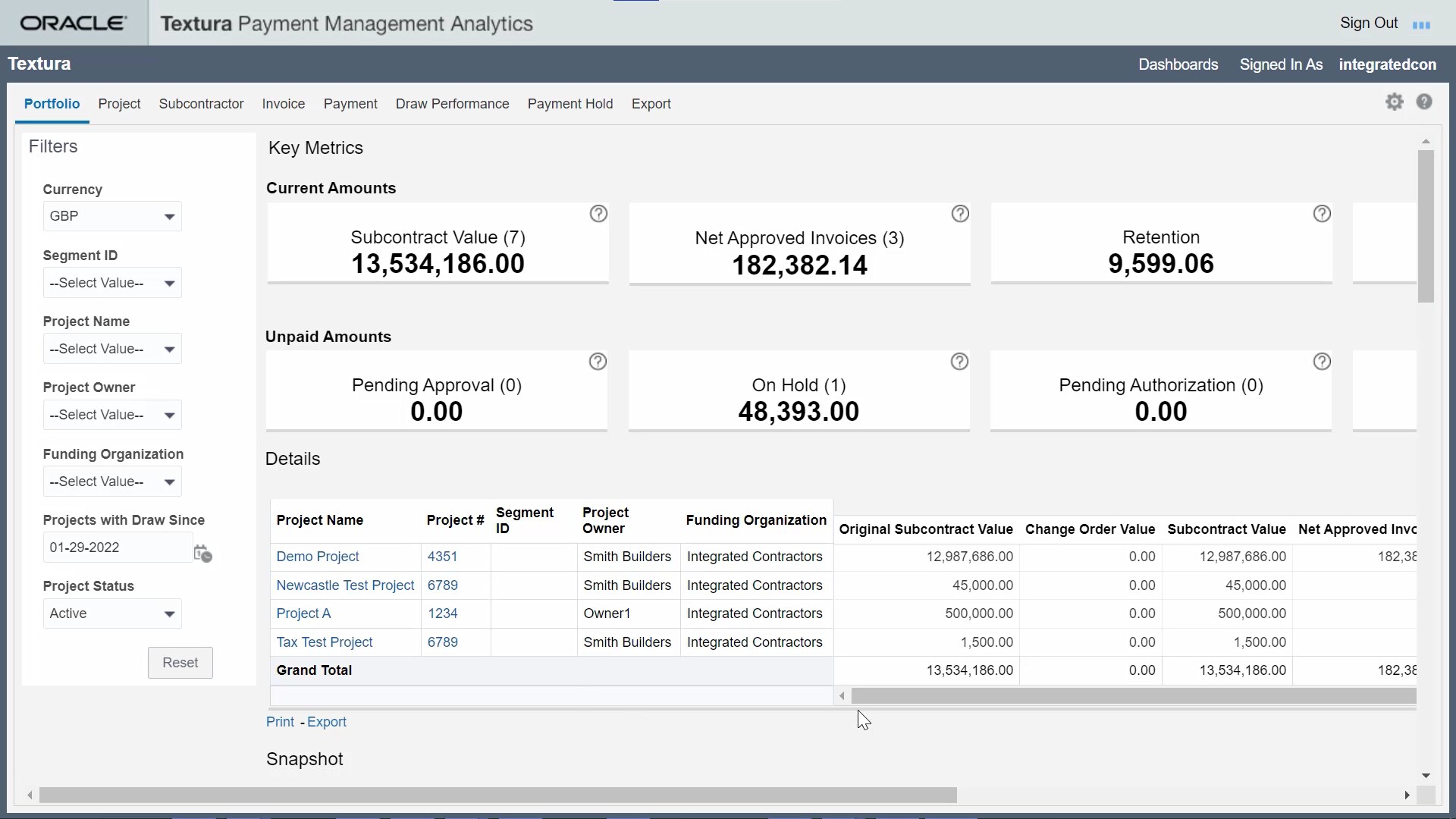 Insight and visibility screenshot