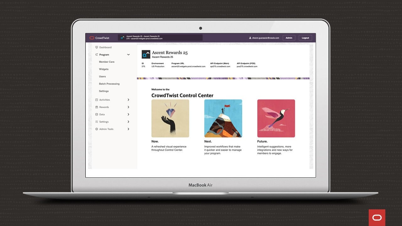 Centro di controllo self-service CrowdTwist