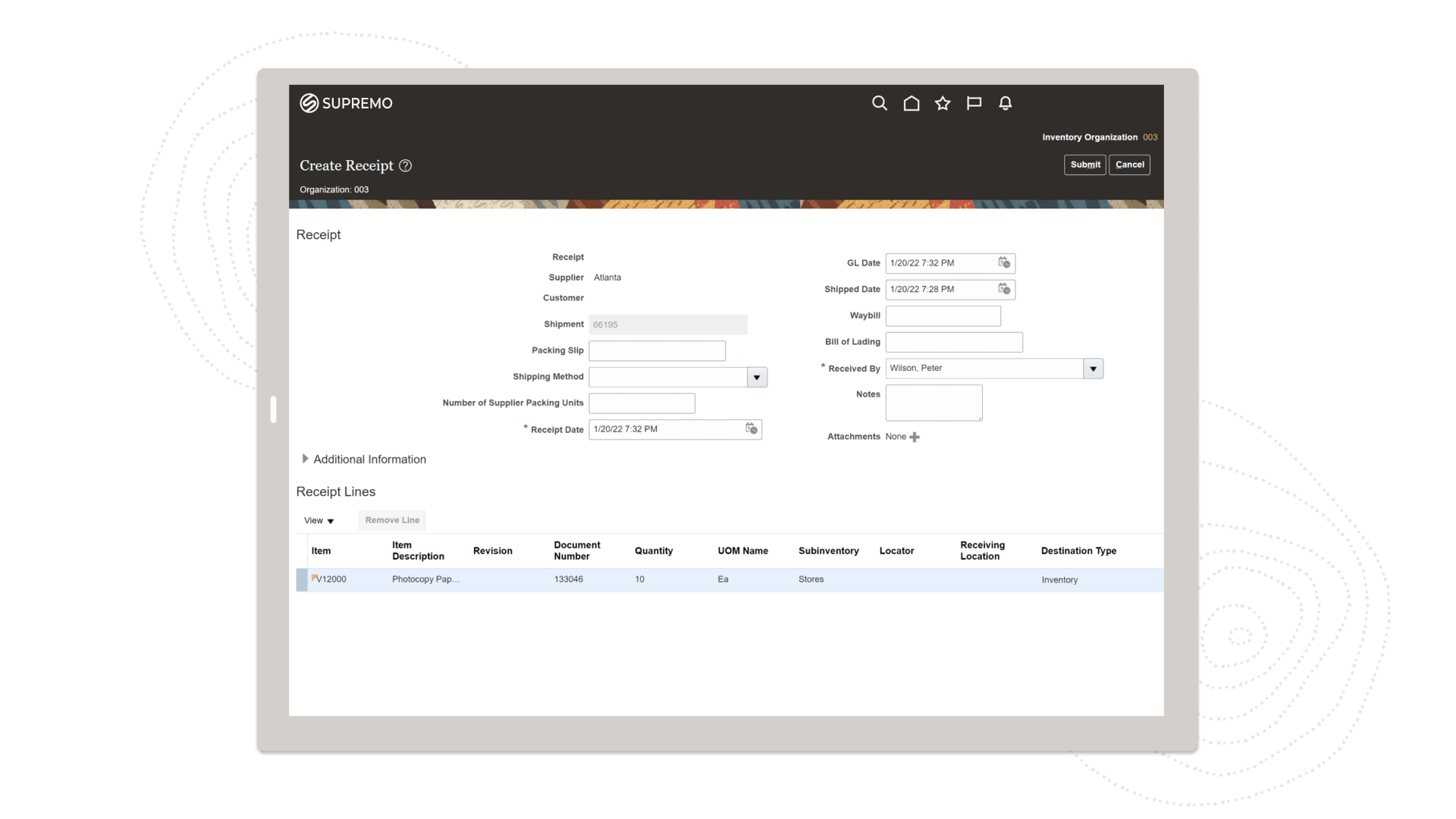 Manage Inventory Through Internal Transfers Product Tour Oracle