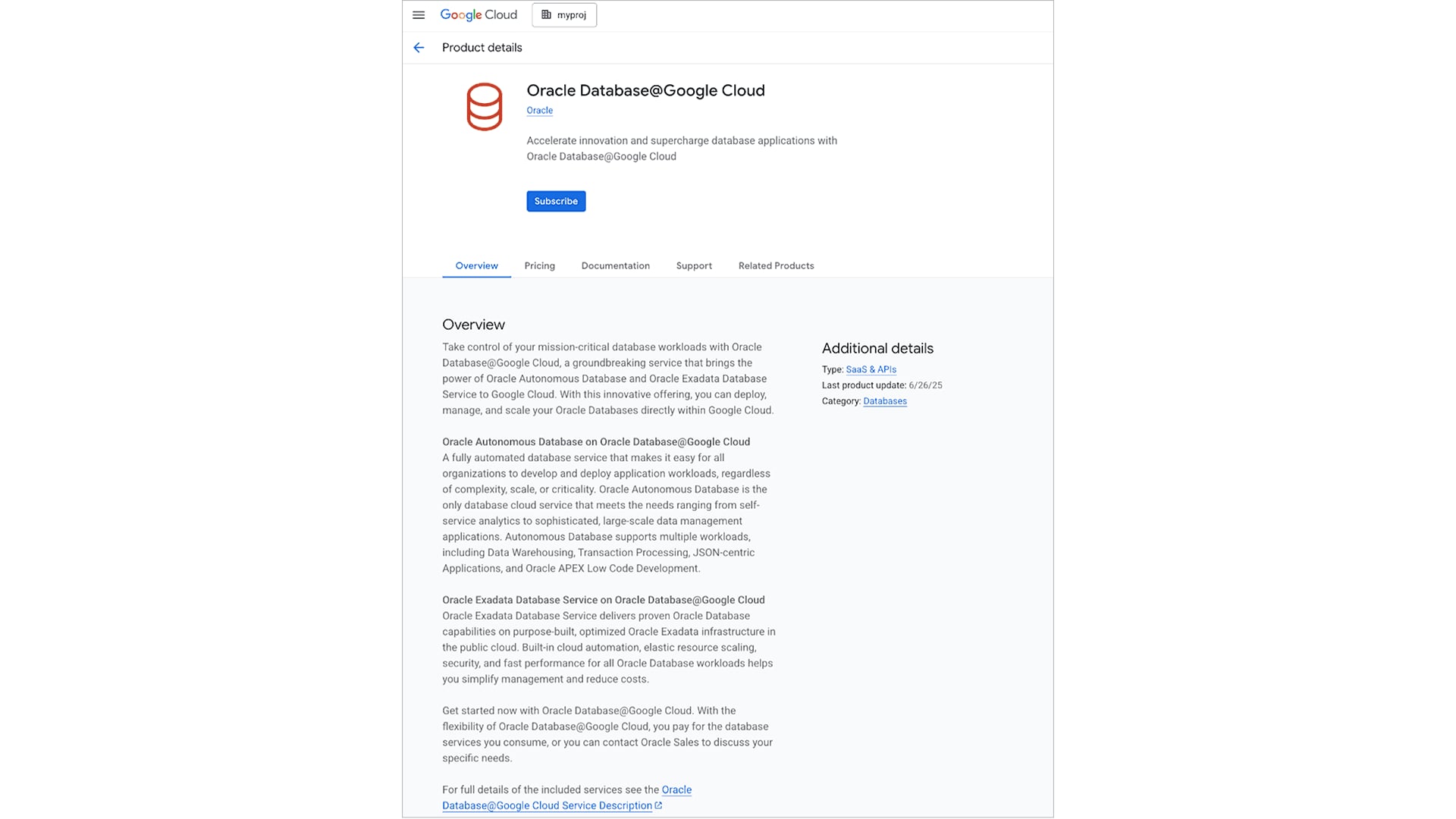 Simplified purchasing view