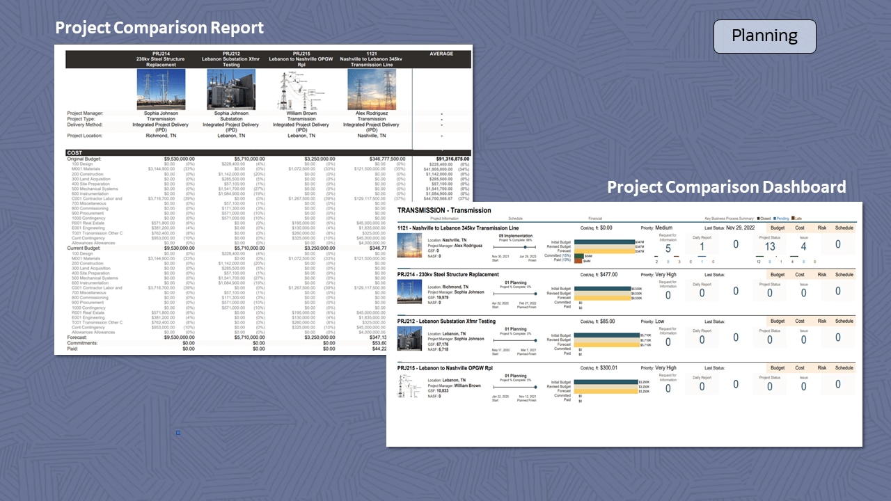 oCompare and contrast projects image
