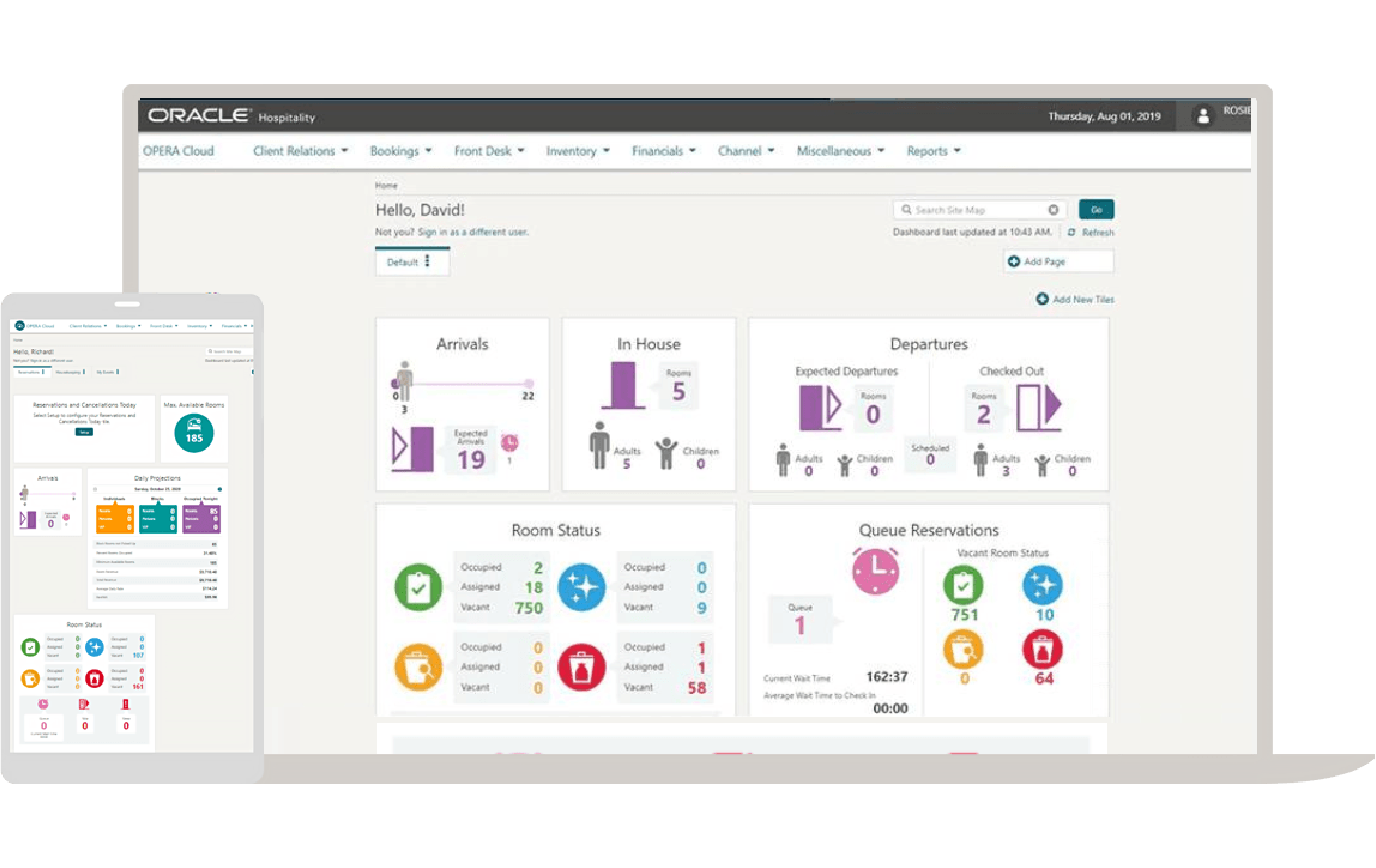 PMS dashboard screen shot