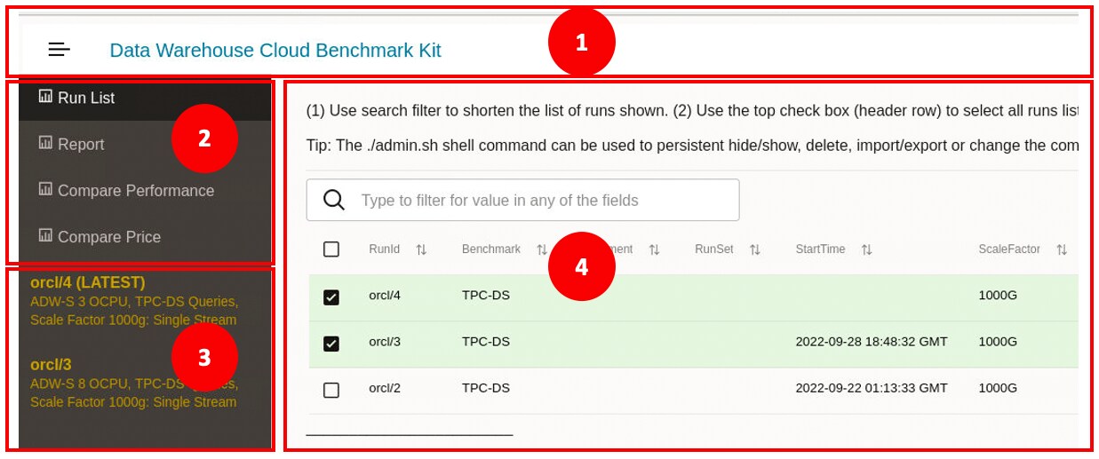 Overview main UI screen