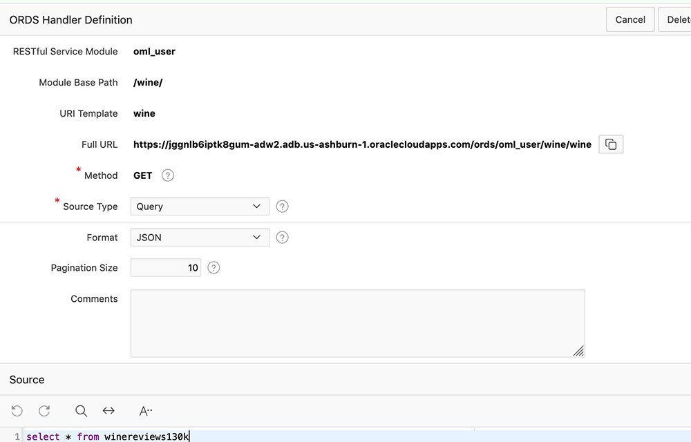 Creating the GET method