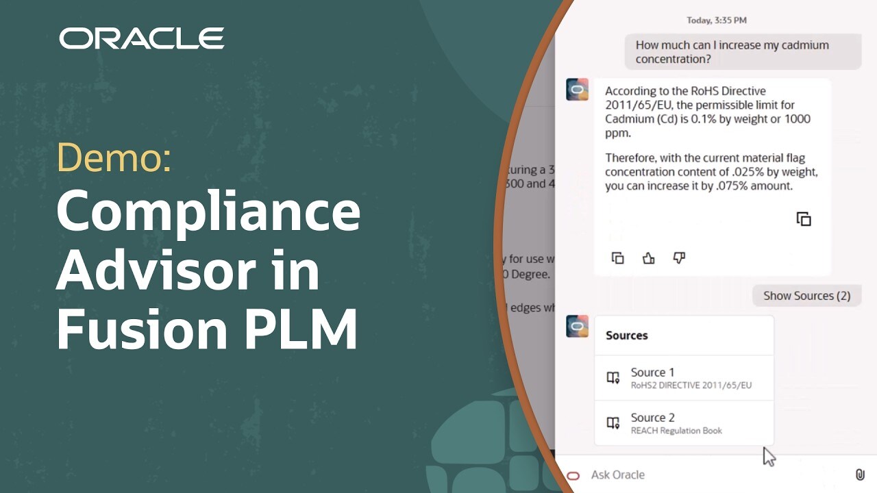 Thumbnail image for Compliance Advisor in Fusion PLM