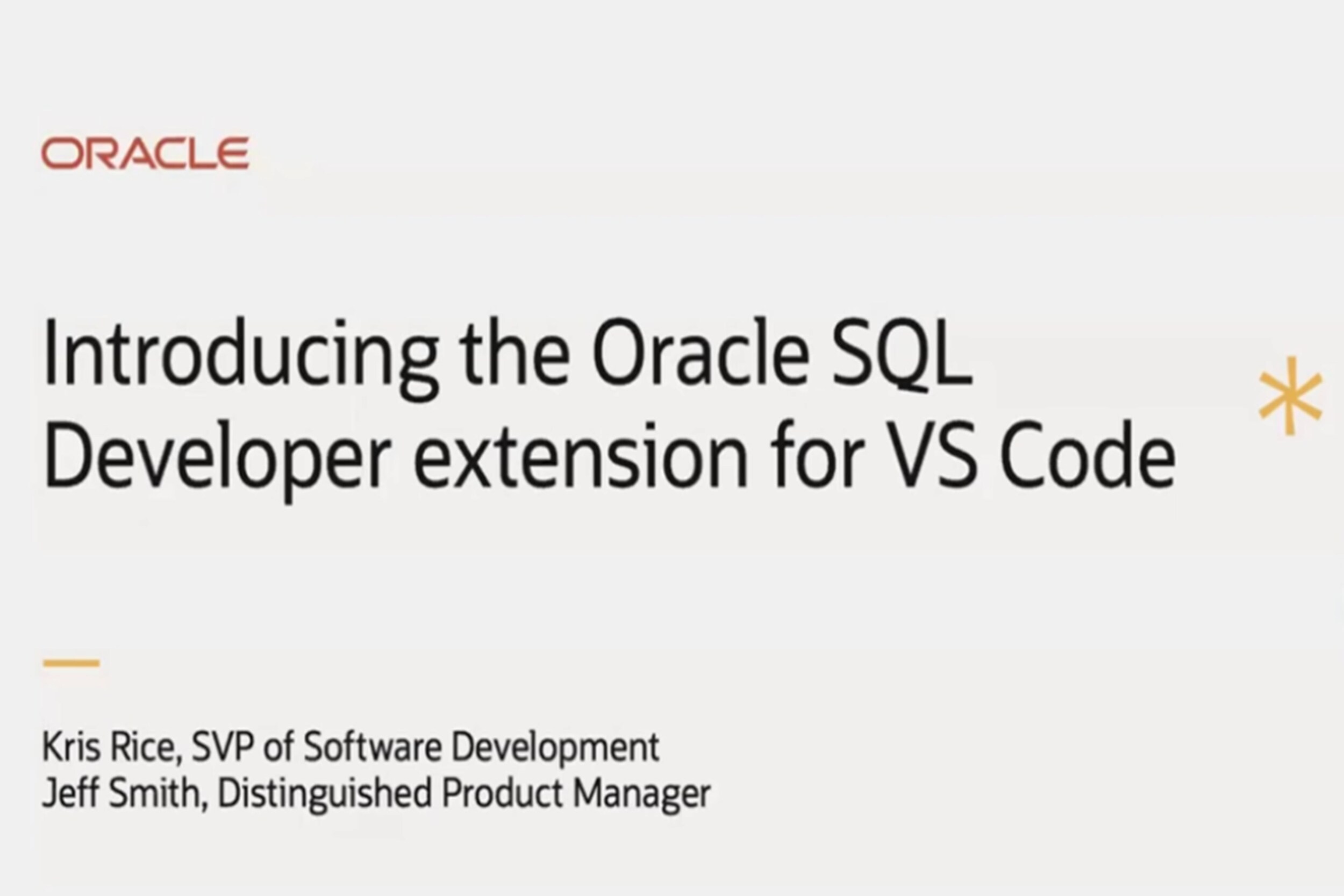 SQL Developer for VS Code