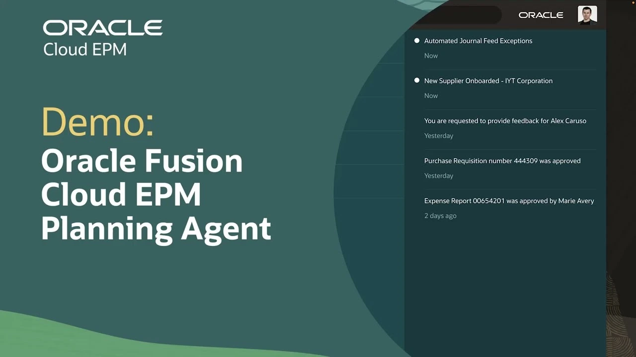 Thumbnail image for Oracle Fusion Cloud EPM Planning Agent demo