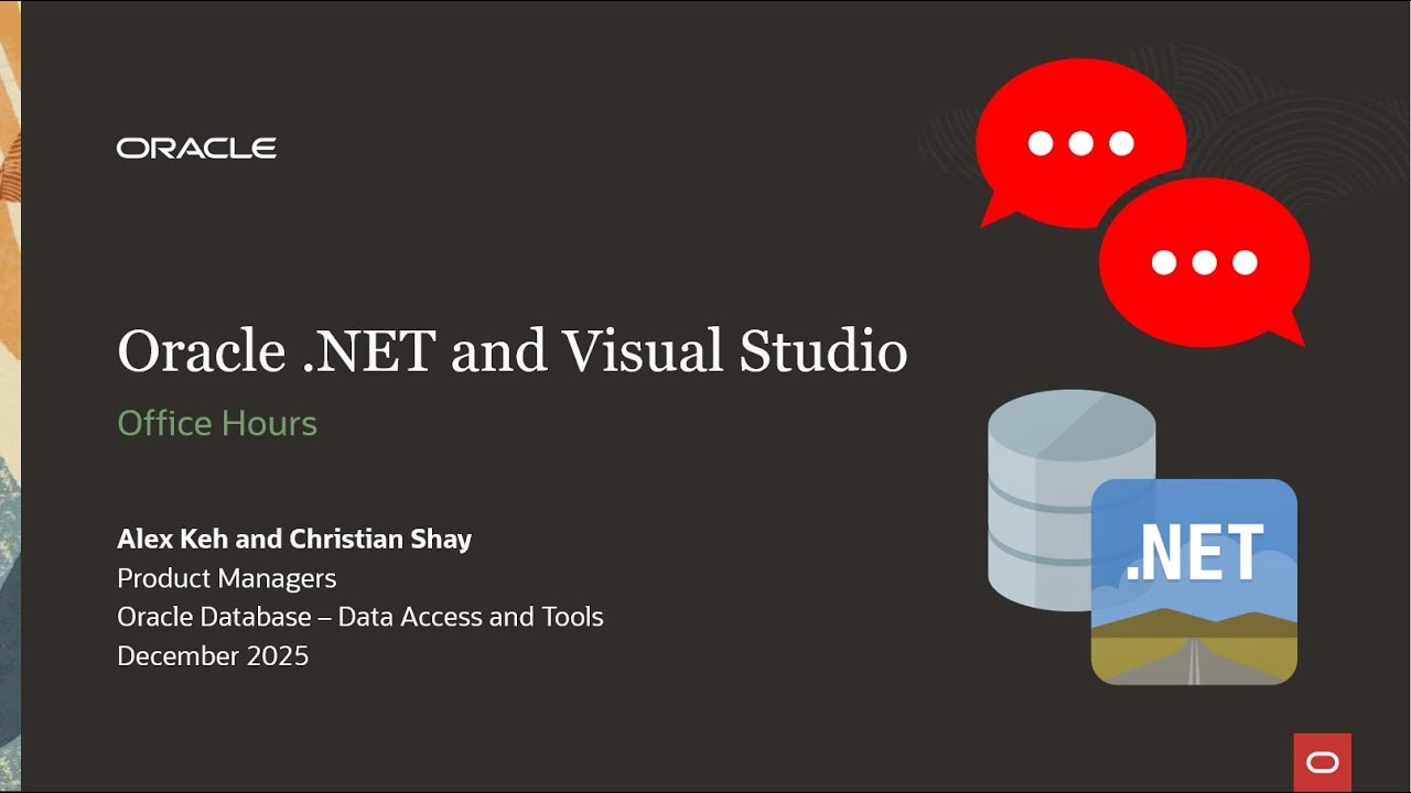 Thumbnail image for Oracle .NET and Visual Studio Office Hours