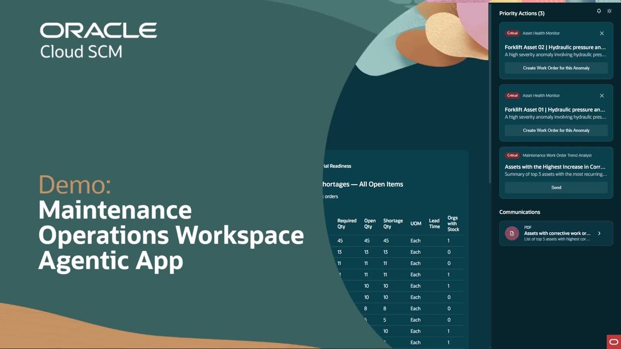 Thumbnail image for Maintenance Operations Workspace Agentic App