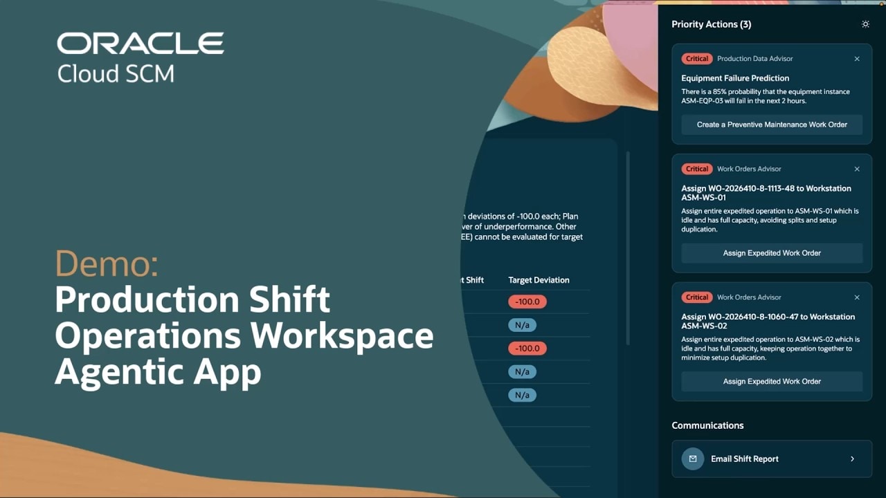 Thumbnail image for Production Shift Operations Workspace agentic app