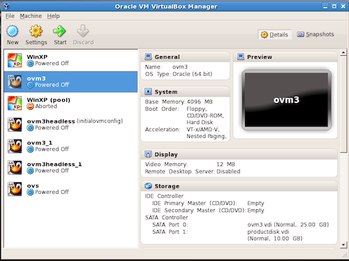 Virtual Machine Screenshots