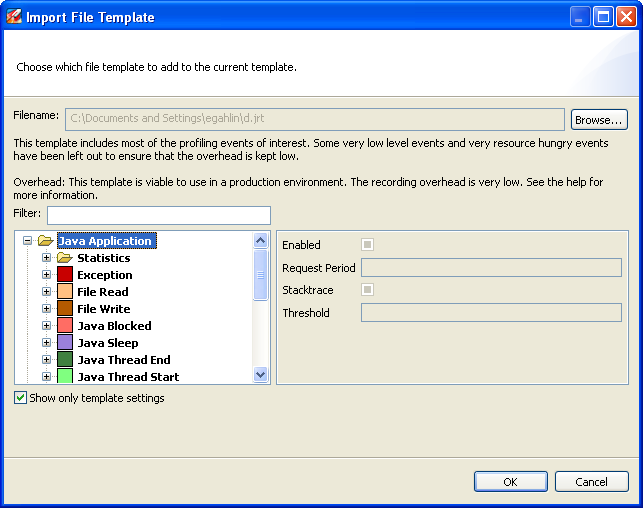 Import/Export recording templates