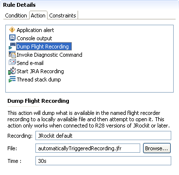 Flight Recorder trigger