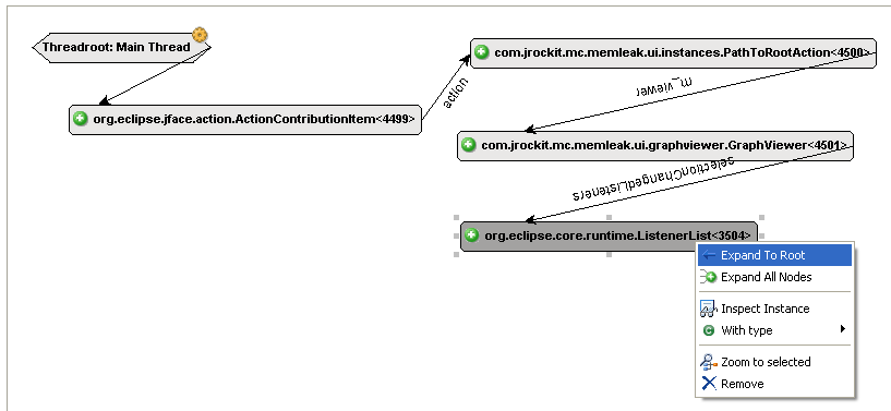 Shortest path to GC root
