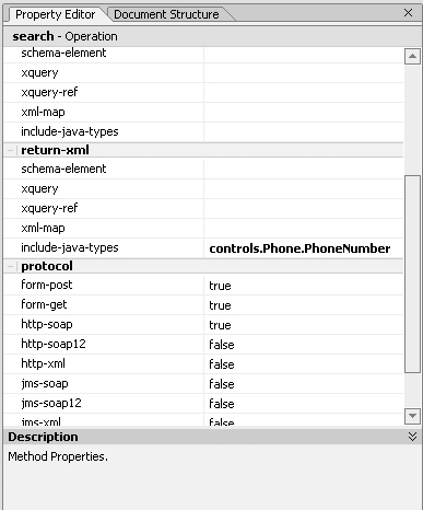 Specifying the include Java types