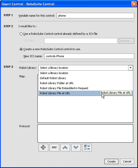 Selecting the Robot Library location
