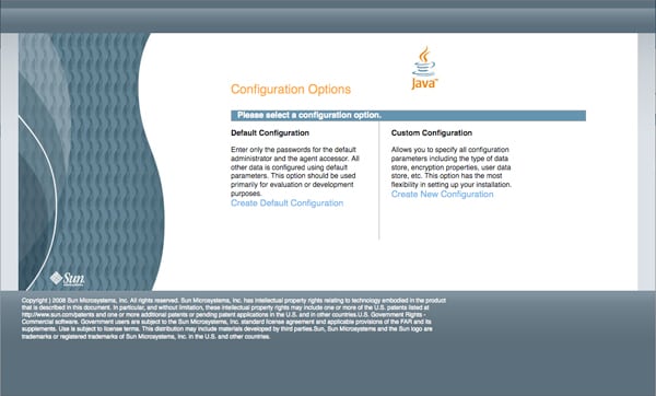 Figure 1: Configuration Options