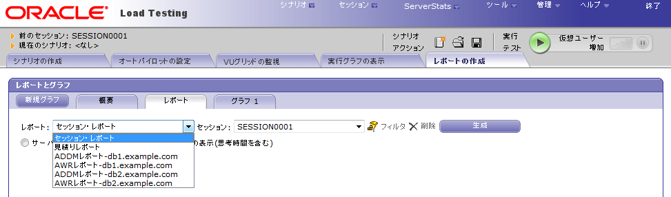 AWR/ADDMレポート - Oracle Load Testing