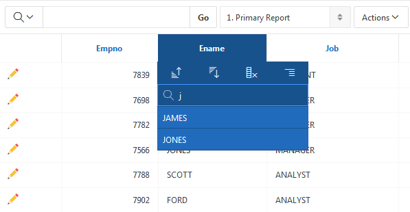 Oracle Apex Pie Chart Example