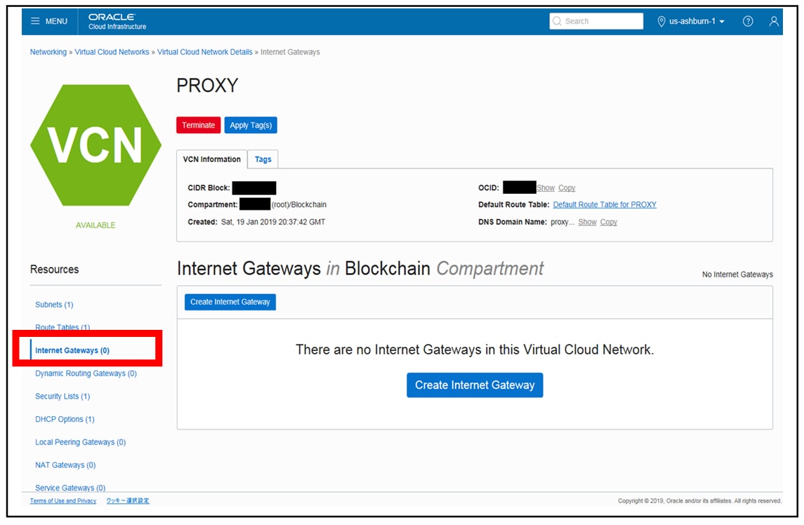 図中のInternet Gatewaysを押下しましょう