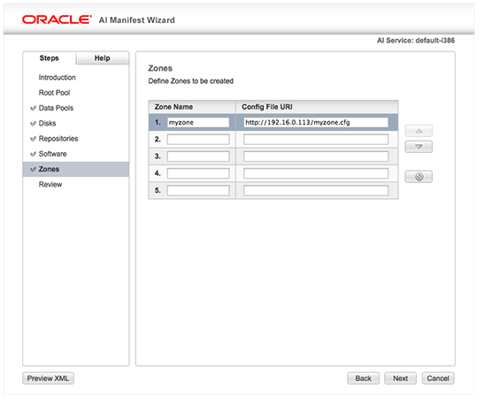 图 10. Zones 屏幕