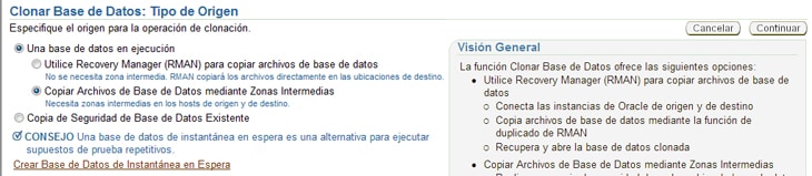 Selecci&oacute;n de tipo de origen