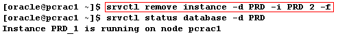 srvctl remove instance
