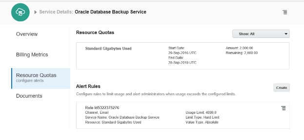 Oracle Backup Cloud Service