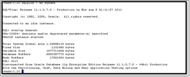 Standby Database Físico: Executado Roll Forward com backups ...