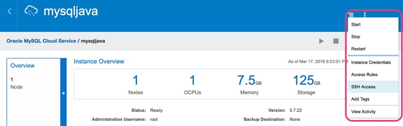 Para rever as opções