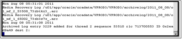 Standby Database Físico: Executado Roll Forward com backups ...