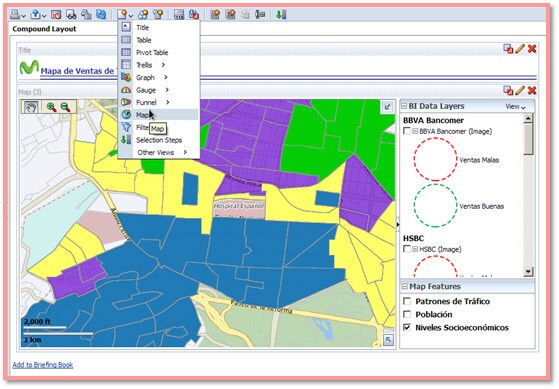 Agregando una vista de mapa en OBIEE
