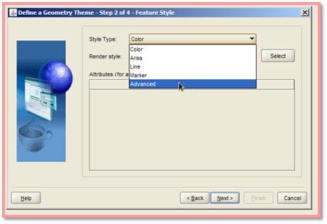 Definición de temas geométricos en MapBuilder