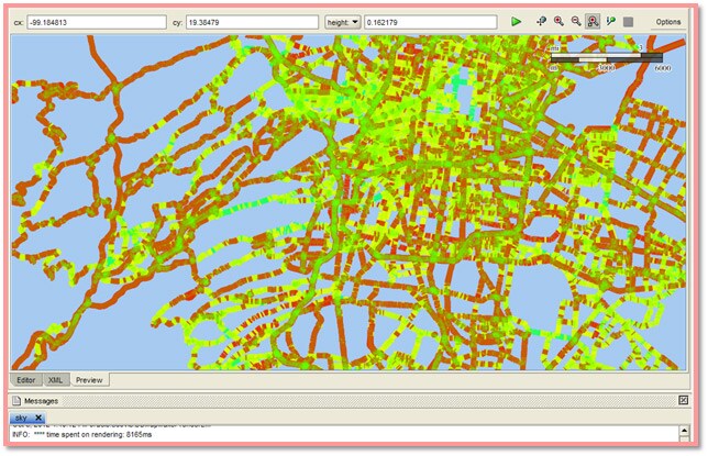 Previsualización de la capa de Patrones de Tráfico