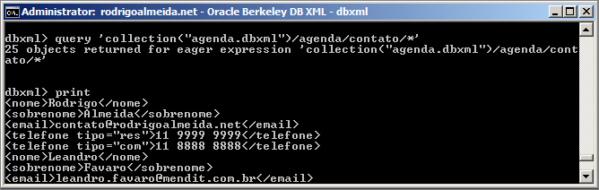Consultando todos os elementos dos  arquivos XML
