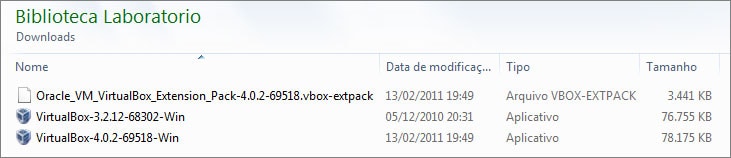 Realizar o download do Oracle Virtualbox 4.0.2 para Microsoft Windows