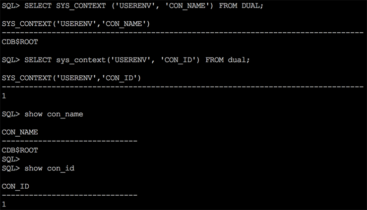 Verificando qual é o container corrente: