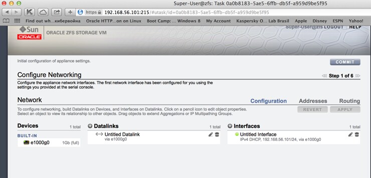 Instalação Oracle Database 12c sobre Oracle RAC 12c com ASM sobre Oracle Storage ZFS