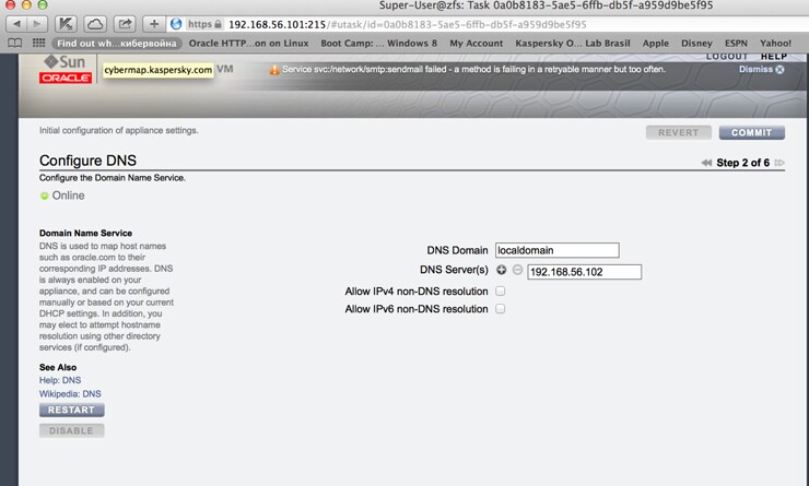 Instalação Oracle Database 12c sobre Oracle RAC 12c com ASM sobre Oracle Storage ZFS