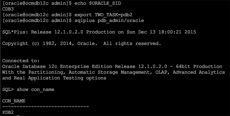 Verificando qual é o container corrente: